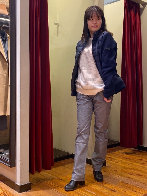 かわぴーさんの「TAKEO KIKUCHI｜【Made in JAPAN】播州織 ヘリンボン ストレート パンツ」を使ったコーディネート