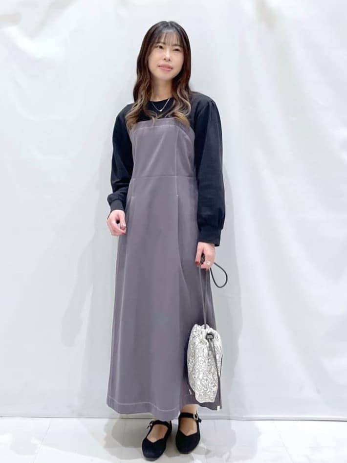 komaさんの「OPAQUE.CLIP｜◆ビスチェドッキングワンピース【洗濯機洗い可】」を使ったコーディネート