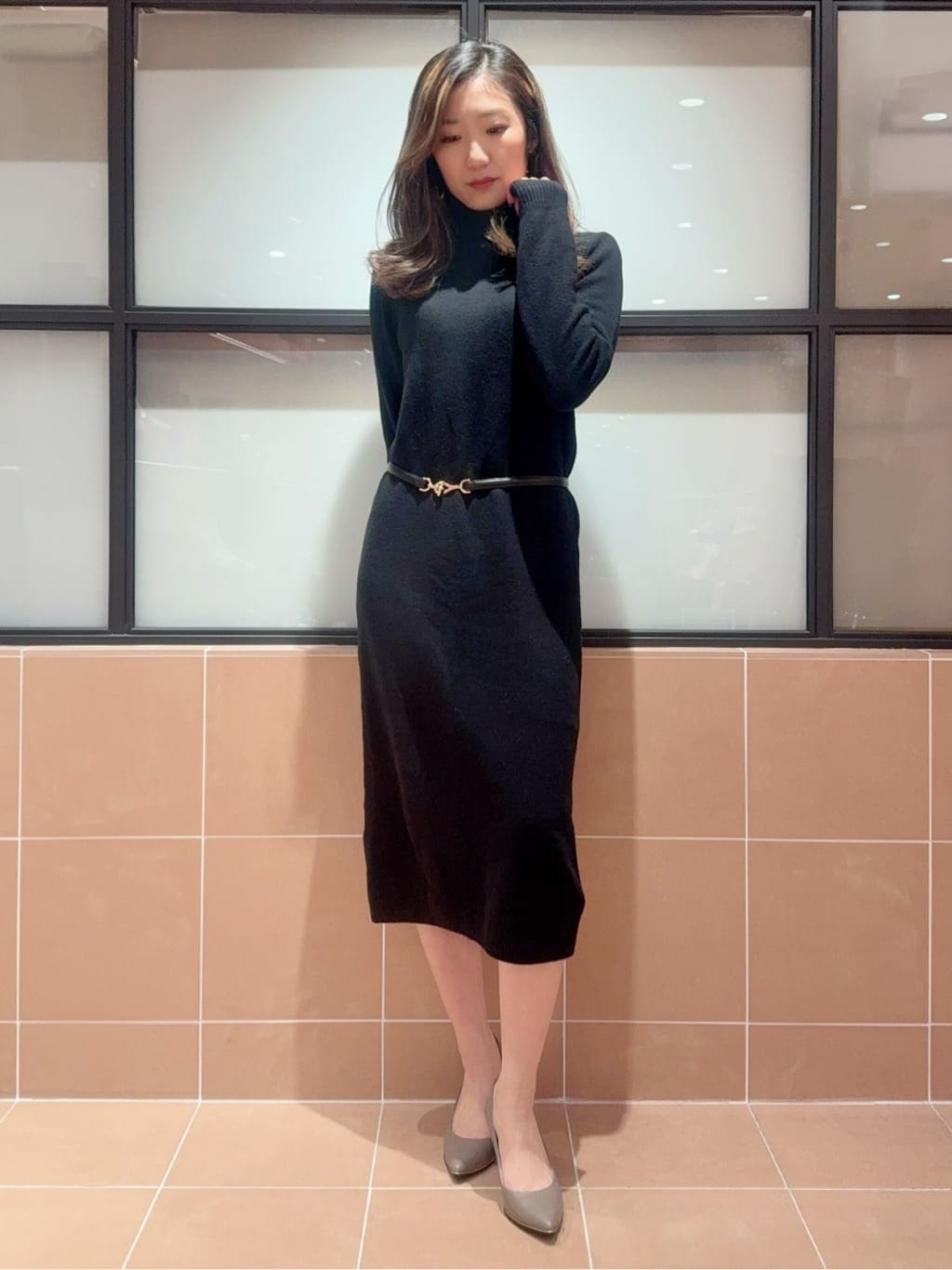 kaoriさんの「ESPERANZA｜【12時間パンプス】約7.5㎝　歩きやすくて疲れにくい」を使ったコーディネート