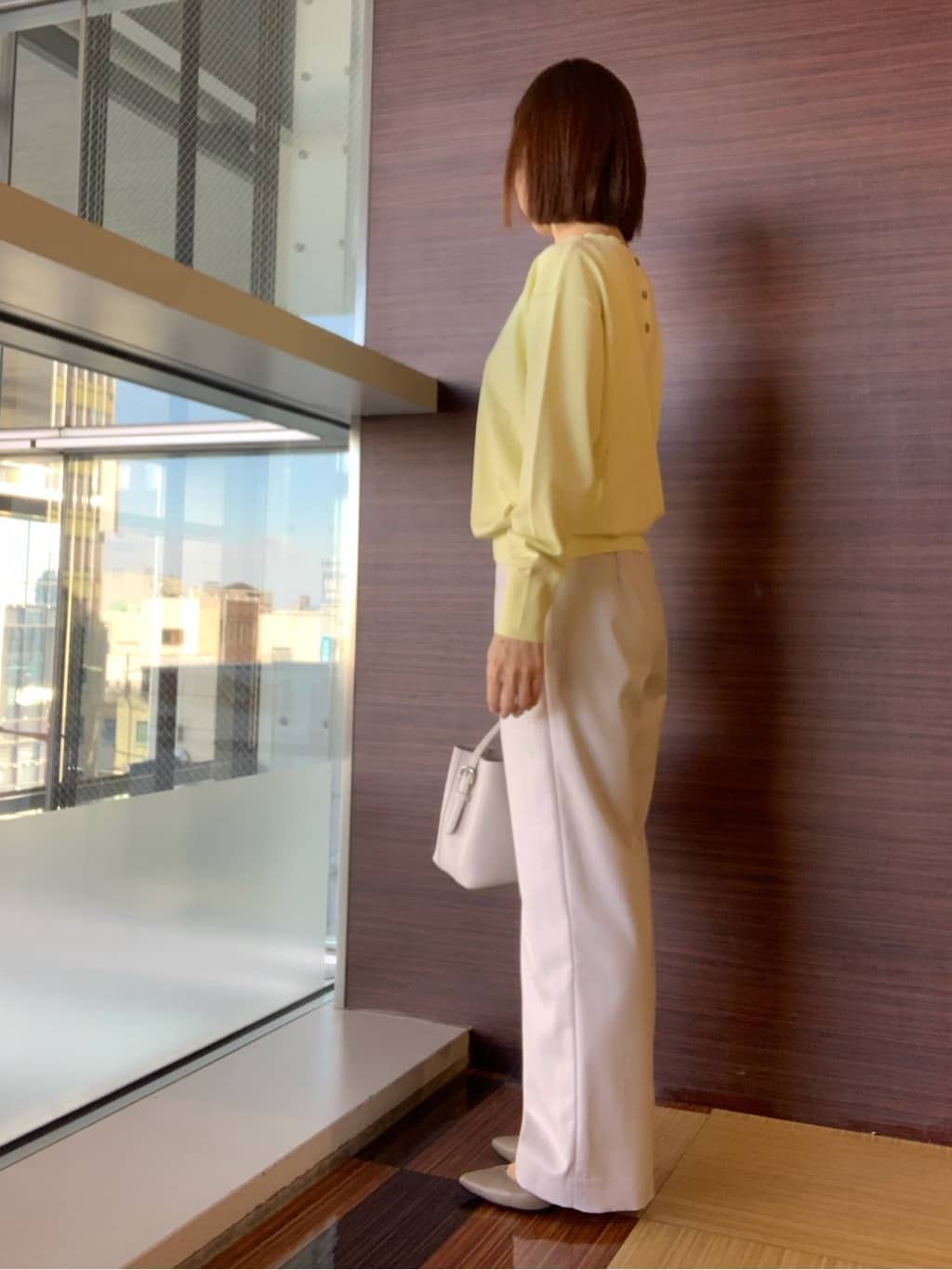 anaさんの「UNTITLED｜◆【後ろウエストゴム/きれいめ】ストレッチ ワイドパンツ」を使ったコーディネート