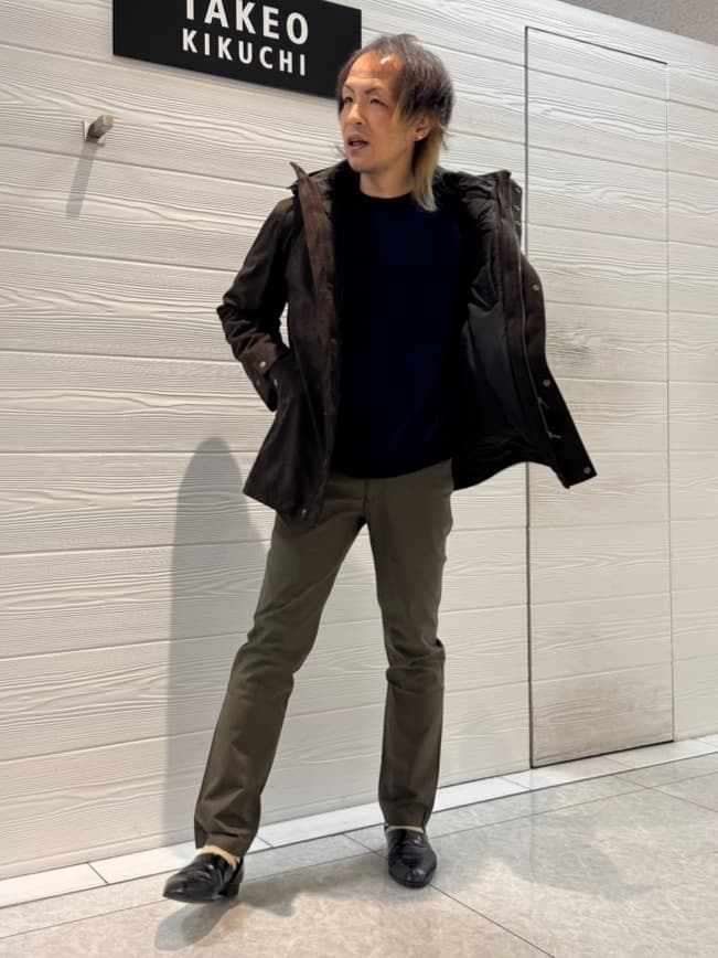 井出恭輔さんの「TAKEO KIKUCHI｜【3WAY】ジャカード グレンチェック ダウンライナー ブルゾン」を使ったコーディネート