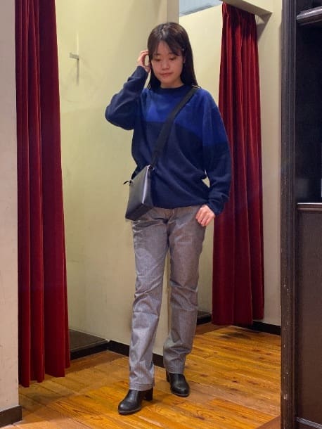 かわぴーさんの「TAKEO KIKUCHI｜【Made in JAPAN】播州織 ヘリンボン ストレート パンツ」を使ったコーディネート