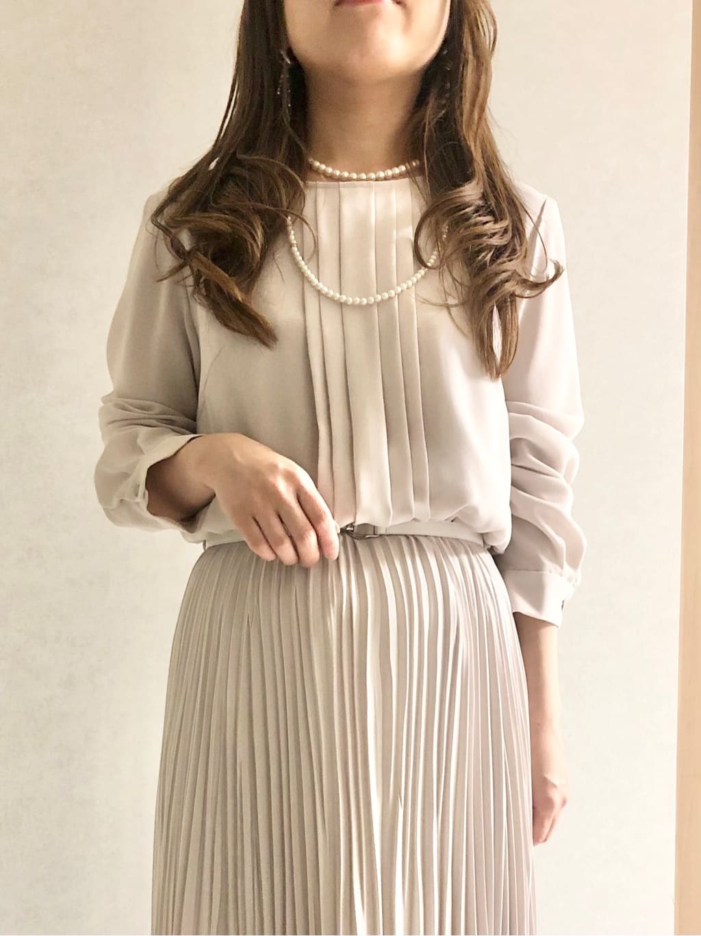 sayuさんの「UNTITLED｜【追加6/日本製】2連フェイクパールネックレス」を使ったコーディネート