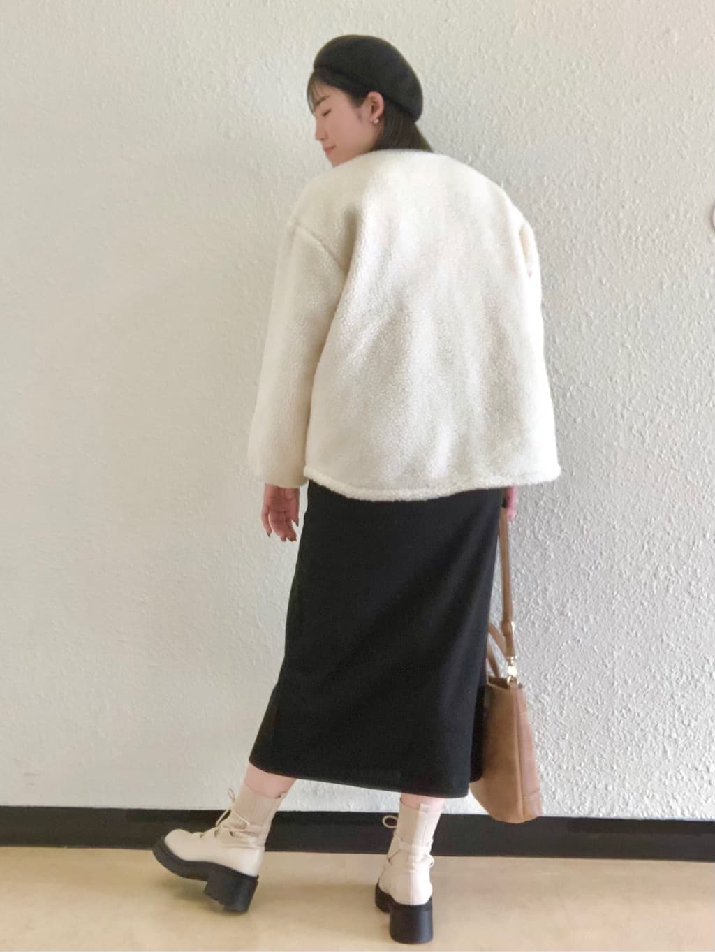 Tsuruさんの「SHOO･LA･RUE｜◆サーモベレー帽」を使ったコーディネート
