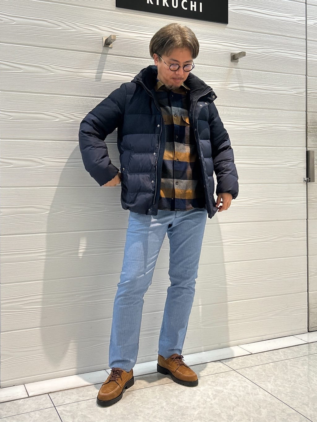 すーさんの「TAKEO KIKUCHI｜【Made in JAPAN】播州織 ヘリンボン ストレート パンツ」を使ったコーディネート