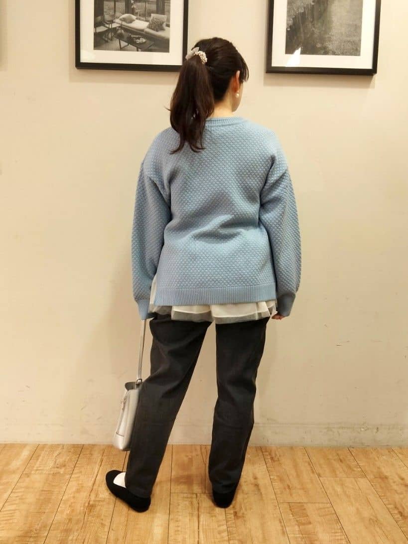 SHOOLARUEさんの「SHOO･LA･RUE｜◆【高レビュー/洗える/S-LL】ポコポコの表面感が魅力 ラーベン柄ニット」を使ったコーディネート