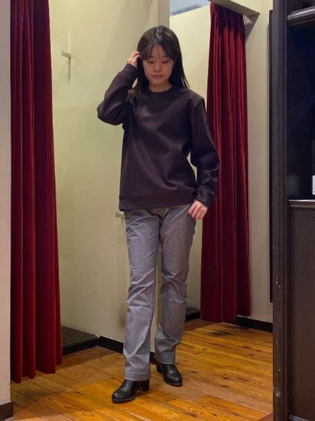 かわぴーさんの「TAKEO KIKUCHI｜【Made in JAPAN】播州織 ヘリンボン ストレート パンツ」を使ったコーディネート