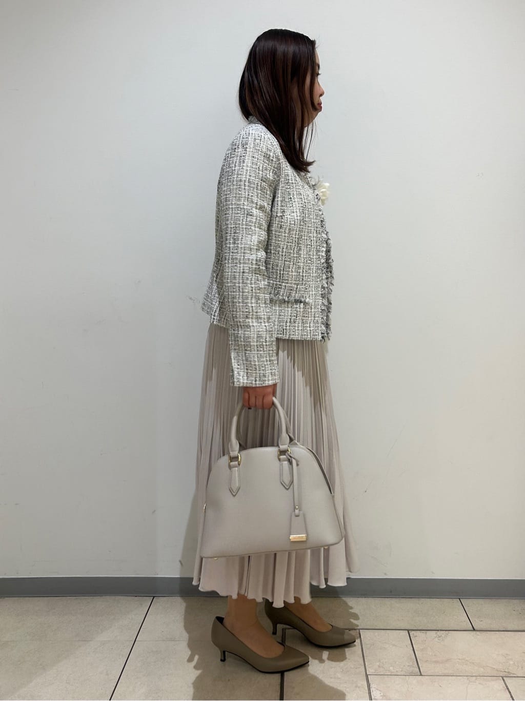 kanoさんの「UNTITLED｜◆【入卒/セレモニー/通勤】ラメツイード ノーカラージャケット」を使ったコーディネート