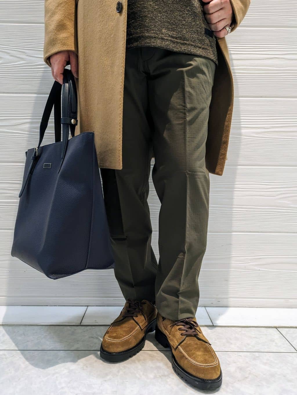 かずさんの「TAKEO KIKUCHI｜ウールカシミヤブレンド チェスターコート」を使ったコーディネート