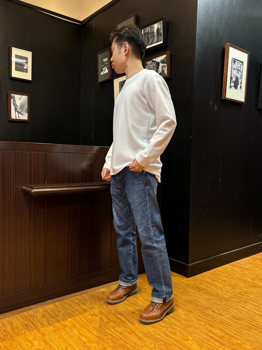 KEIさんの「TAKEO KIKUCHI｜【モンスターストレッチ】日本製 ウォッシュド デニムパンツ」を使ったコーディネート