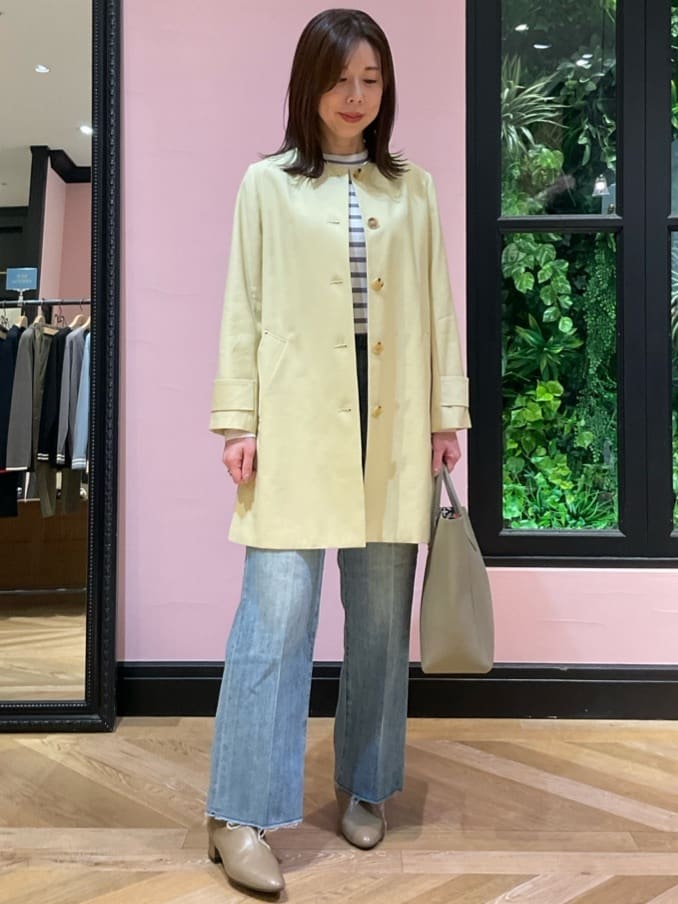 maruさんの「DRESSTERIOR｜◆スクエアシュリンクレザー トートバッグ」を使ったコーディネート