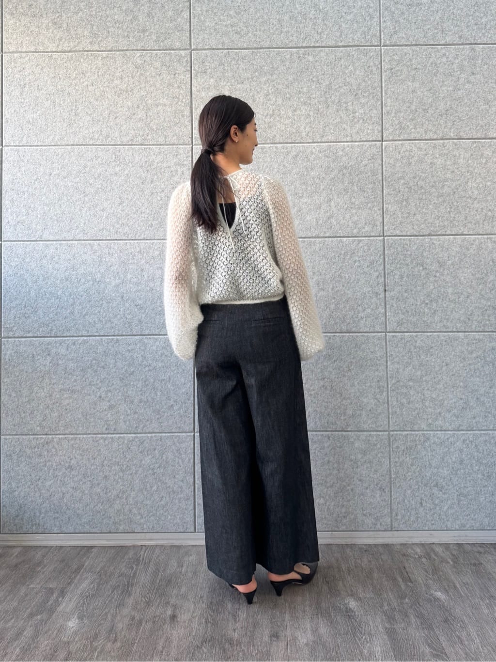 uchi__yamaさんの「CODE A｜2way sheer mohair pullover」を使ったコーディネート
