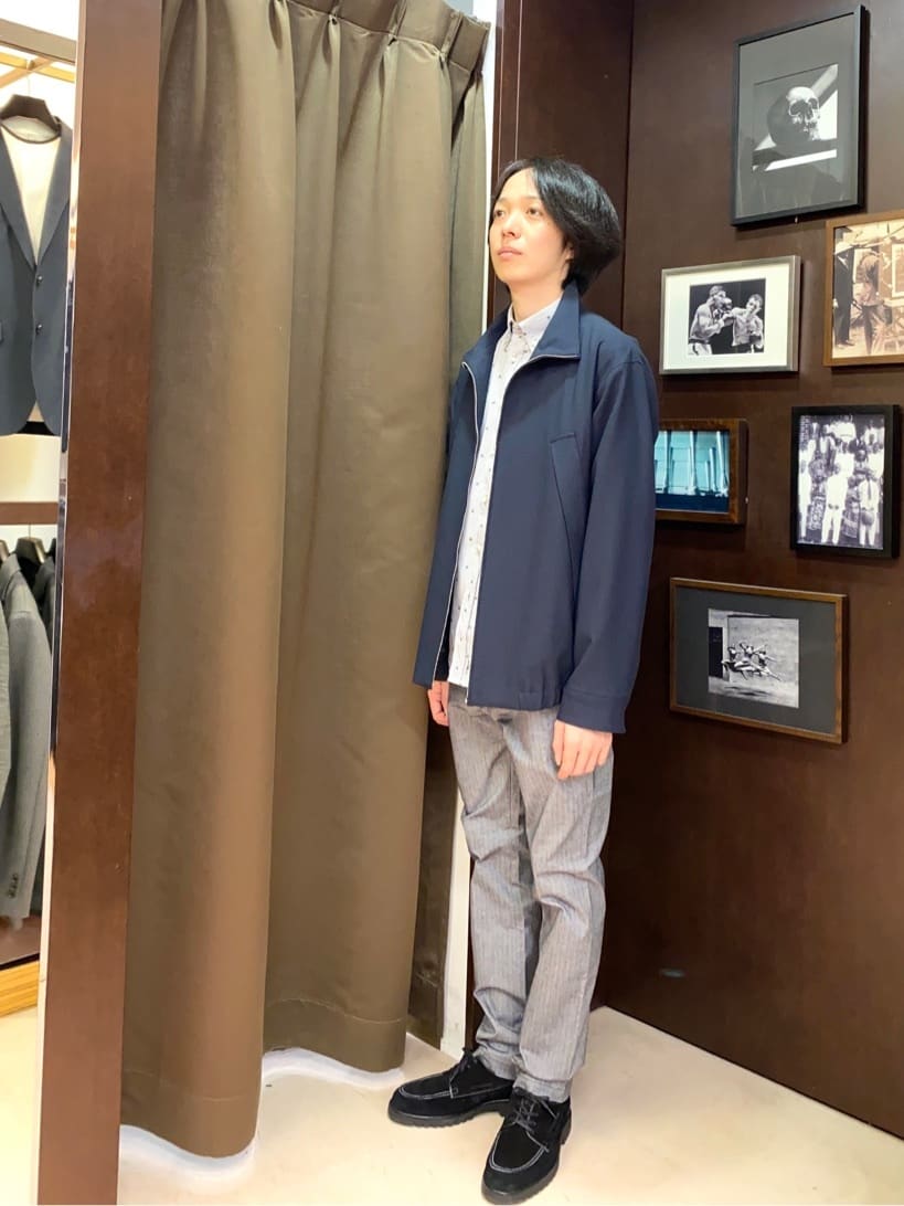 コバヤシさんの「TAKEO KIKUCHI｜【Made in JAPAN】播州織 ヘリンボン ストレート パンツ」を使ったコーディネート