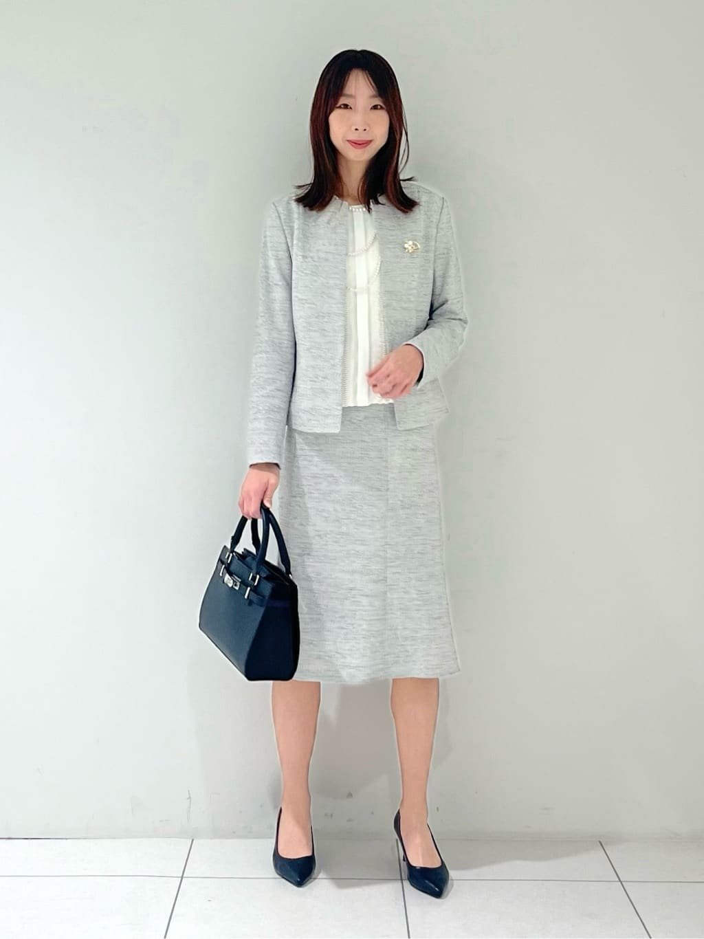 shioriさんの「INDIVI｜【マルチWAY】3点セットパール調ネックレス」を使ったコーディネート