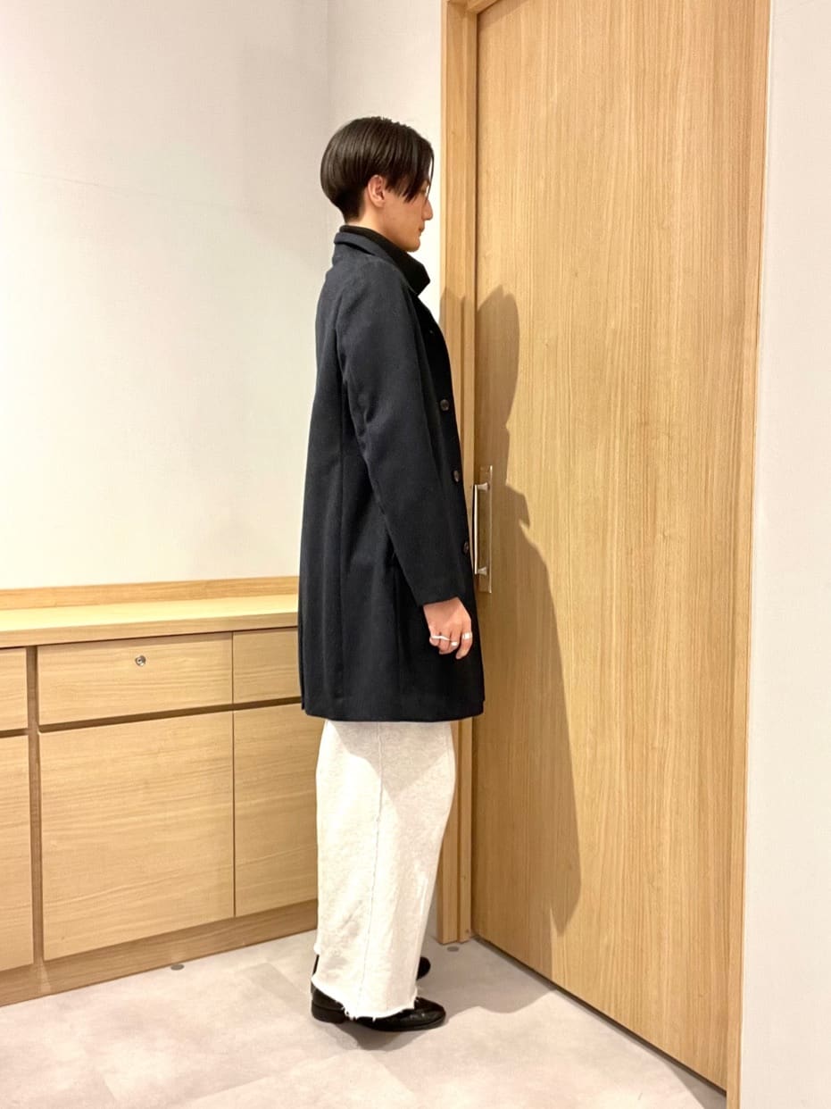 Seiyaさんの「TAKEO KIKUCHI｜【ウールカシミヤブレンド】ビーバー調 スタンドカラー コート」を使ったコーディネート