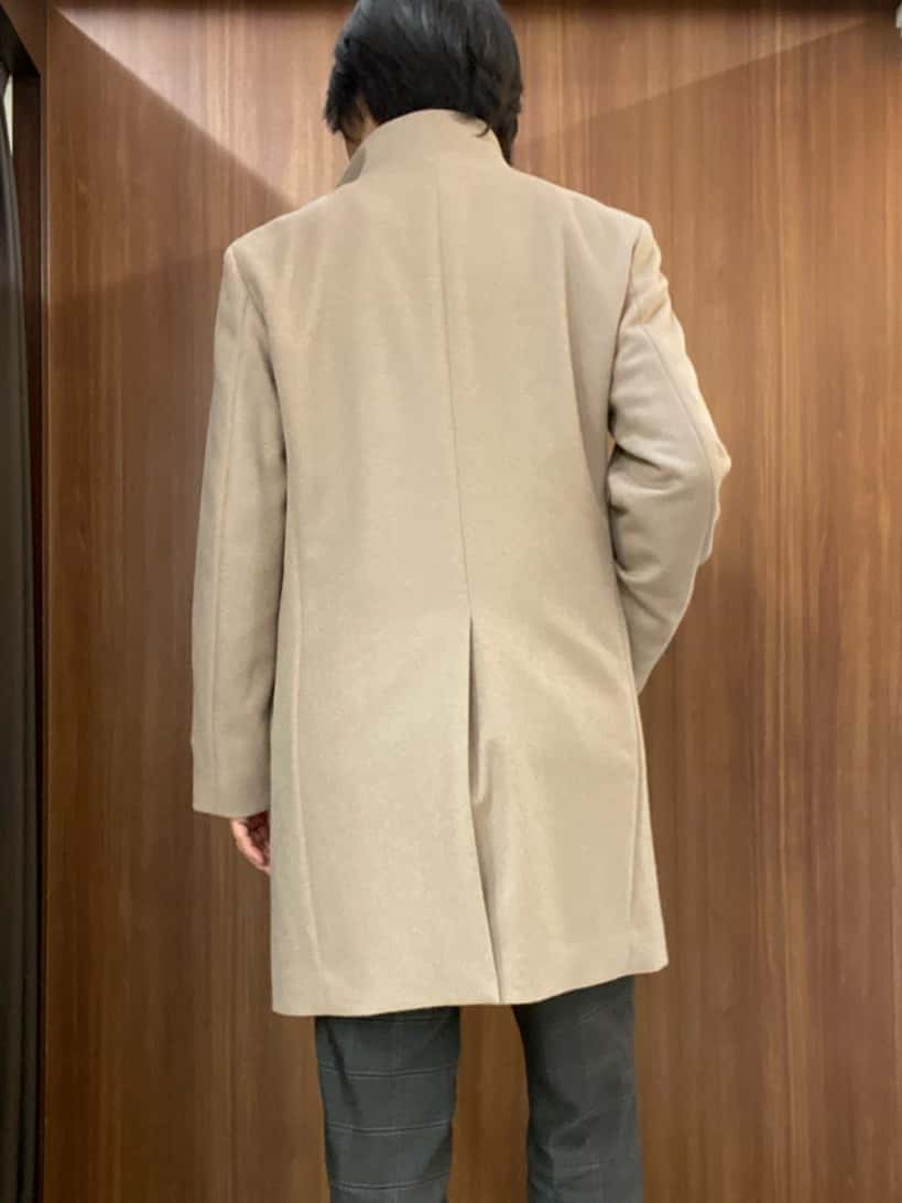 かたやまさんの「TAKEO KIKUCHI｜【ウールカシミヤブレンド】ビーバー調 スタンドカラー コート」を使ったコーディネート