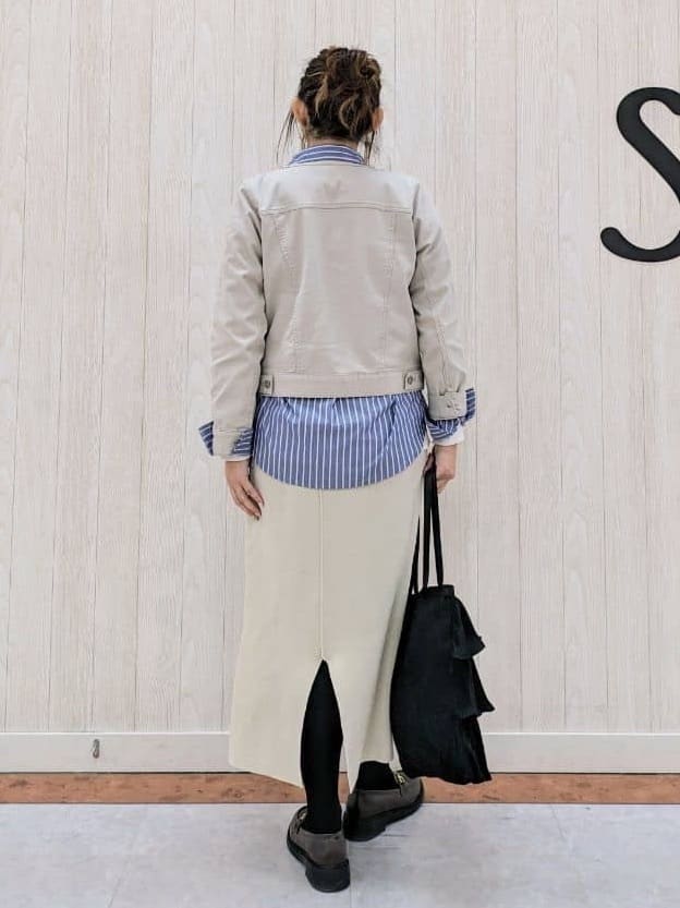 さくみぃさんの「SHOO･LA･RUE｜◆【S-LL】大人のための ノーカラーデニムジャケット」を使ったコーディネート