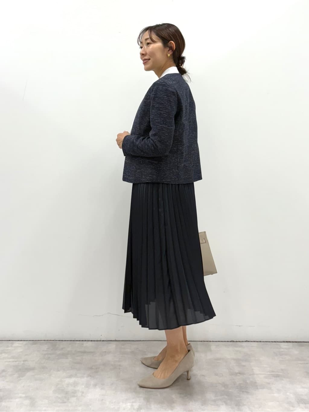 YUさんの「INDIVI｜◆【洗える】ストレッチツィードジャケット」を使ったコーディネート