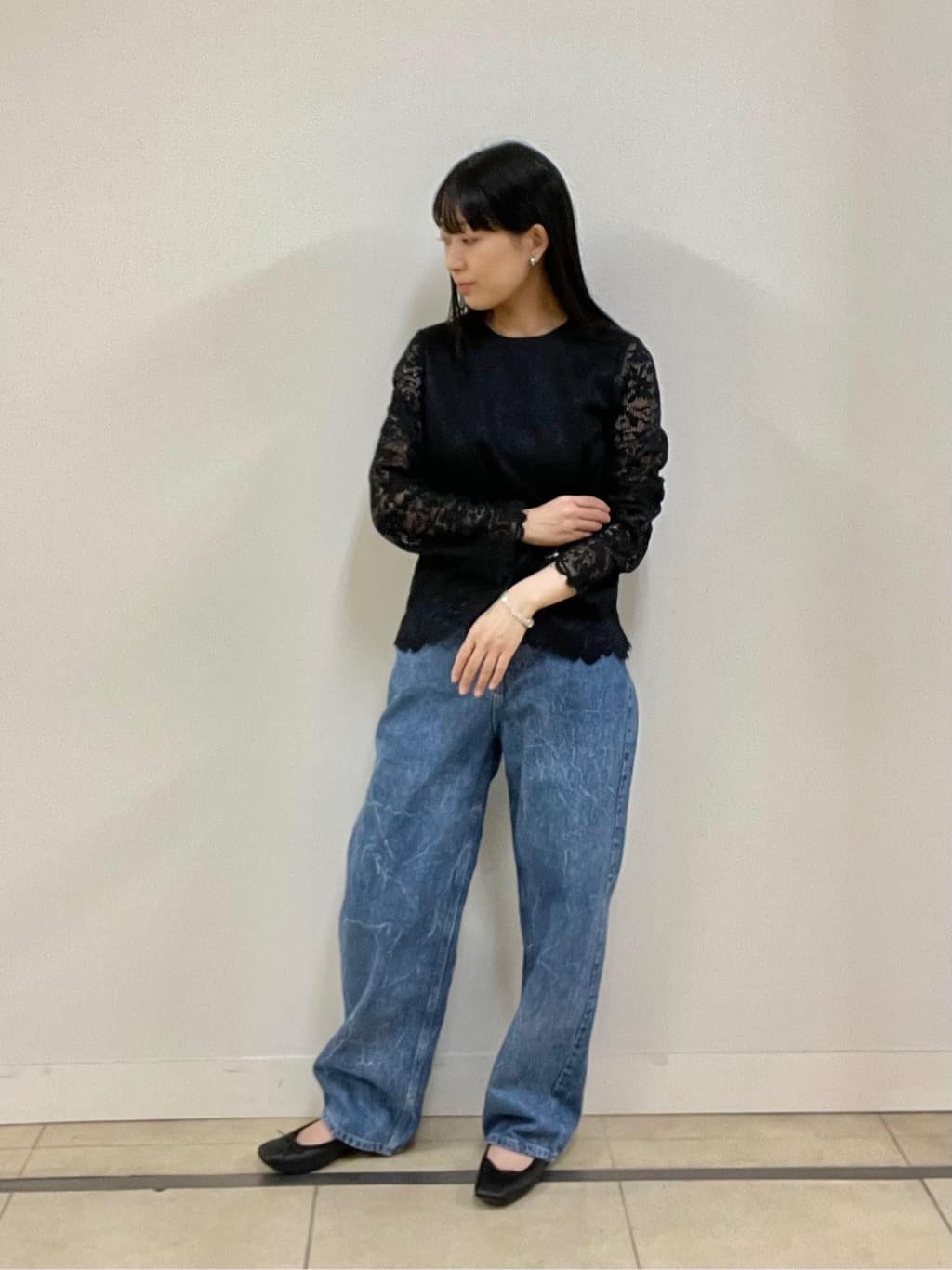 arisaさんの「DRESSTERIOR｜◆ソフトレザーバレエシューズ」を使ったコーディネート