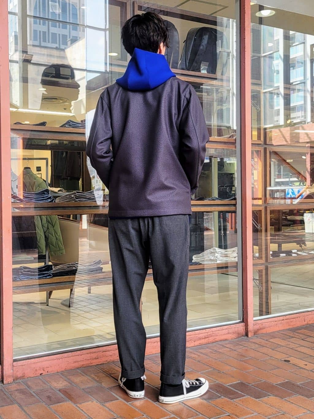 piroyaさんの「TAKEO KIKUCHI｜【DOWN FABRIC】ダウンファブリック スタンドカラーブルゾン」を使ったコーディネート