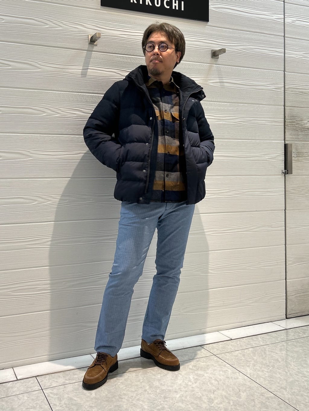すーさんの「TAKEO KIKUCHI｜【Made in JAPAN】播州織 ヘリンボン ストレート パンツ」を使ったコーディネート