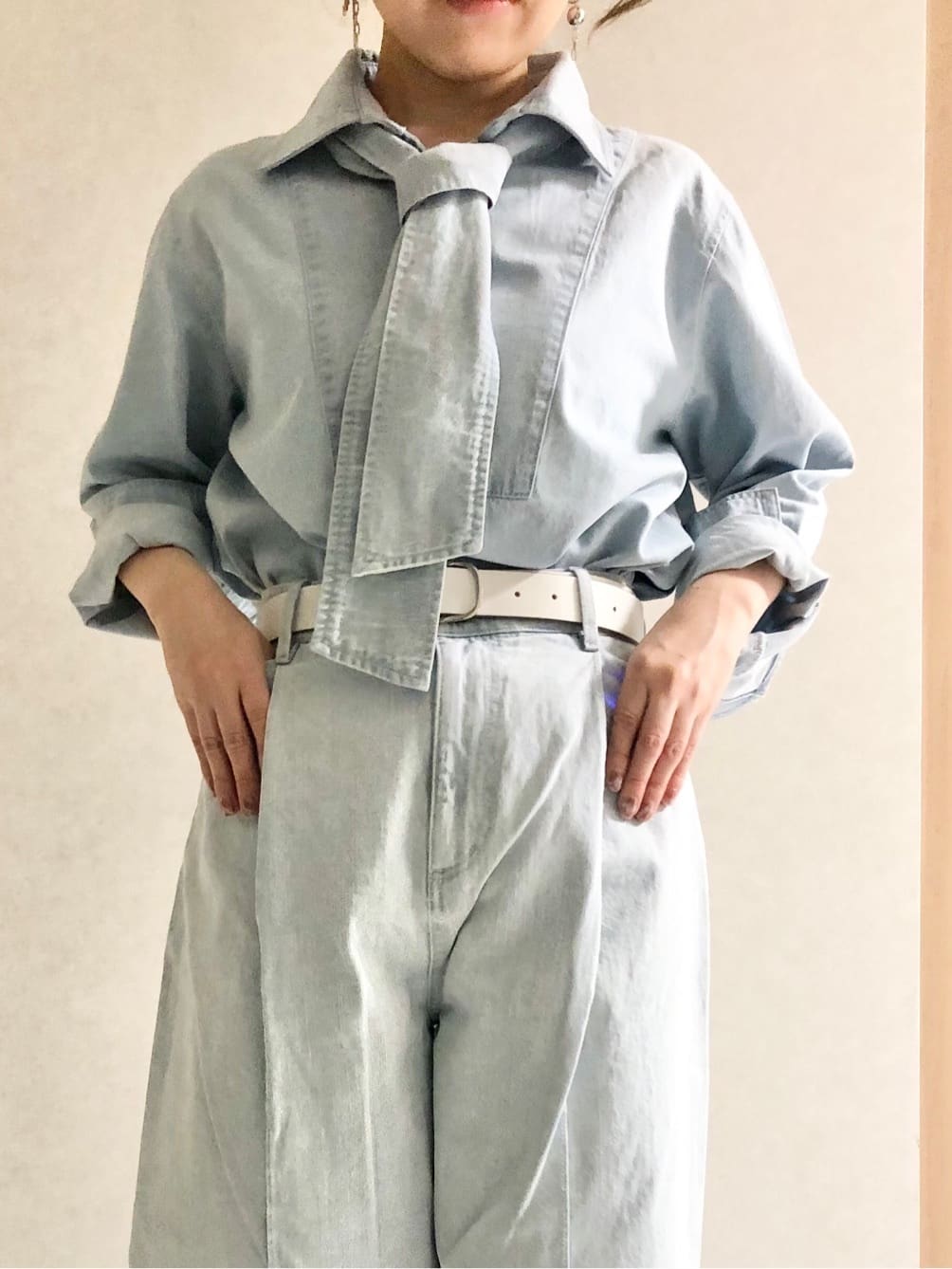 sayuさんの「UNTITLED｜◆カーブシルエット ワイドデニム」を使ったコーディネート