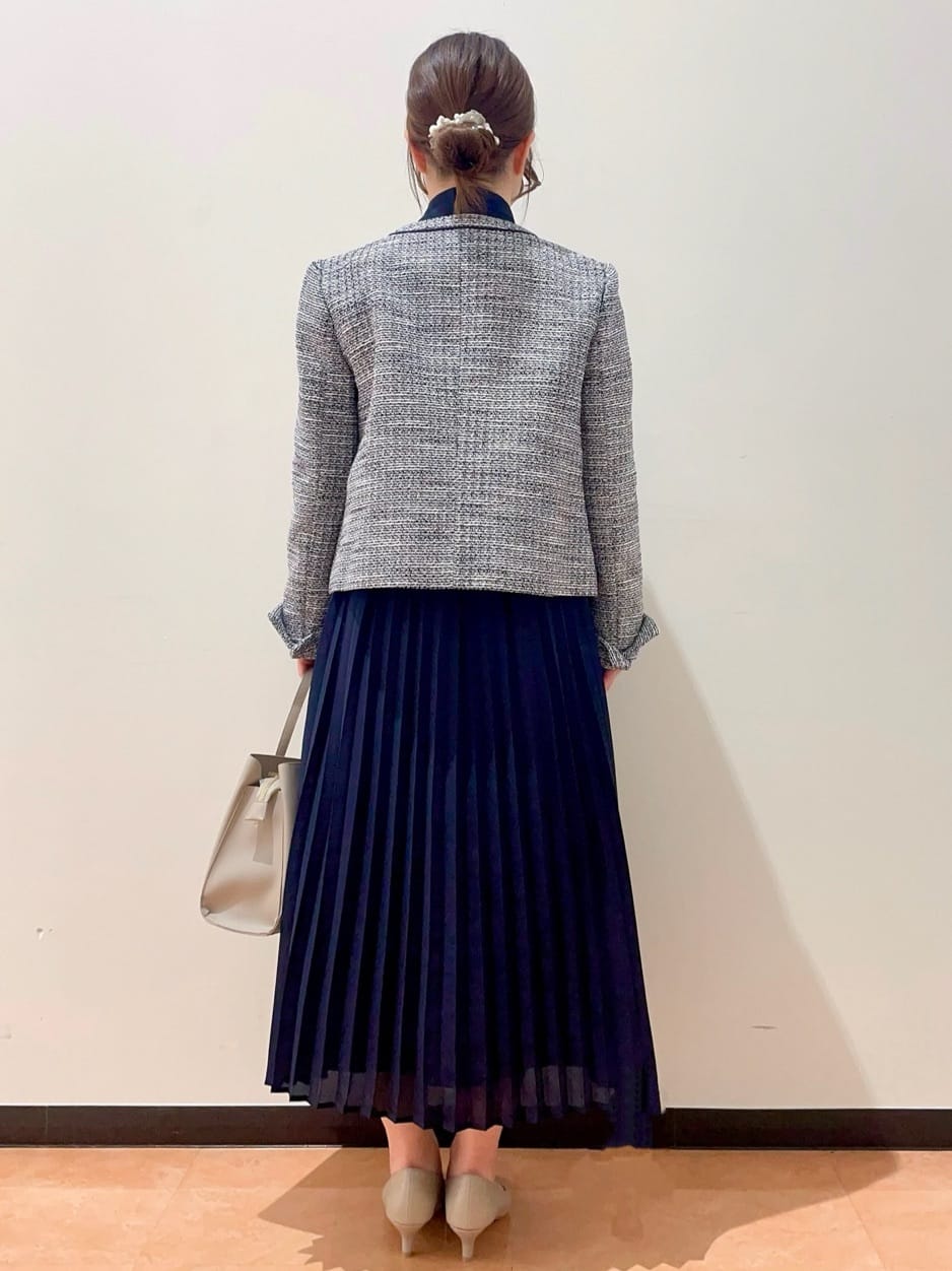 ayumiさんの「OPAQUE.CLIP｜◆《通勤対応》ジョーゼットプリーツワンピース【洗える】」を使ったコーディネート