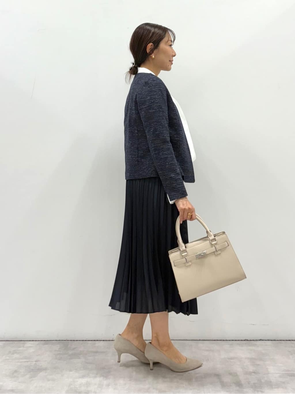 YUさんの「INDIVI｜◆【洗える】ストレッチツィードジャケット」を使ったコーディネート