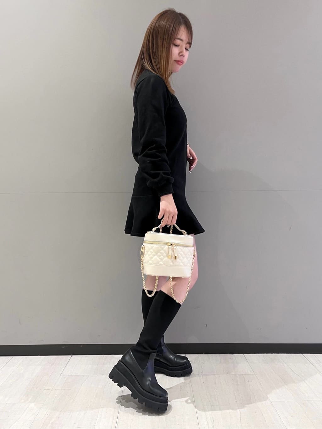 RISAさんの「ESPERANZA｜ニットロングブーツ」を使ったコーディネート