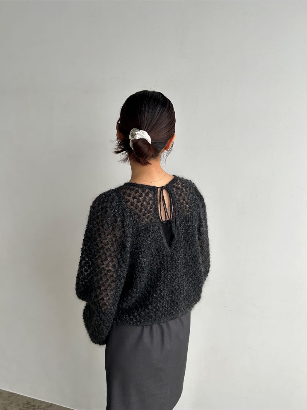 harunaさんの「CODE A｜2way sheer mohair pullover」を使ったコーディネート