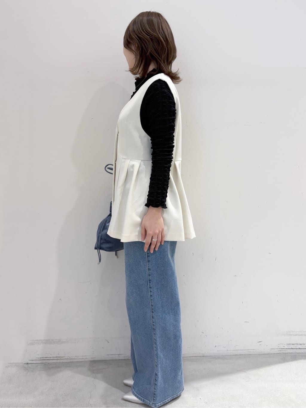hさんの「OPAQUE.CLIP｜◆ぽこぽこハイネックカットソー【洗濯機洗い可】」を使ったコーディネート