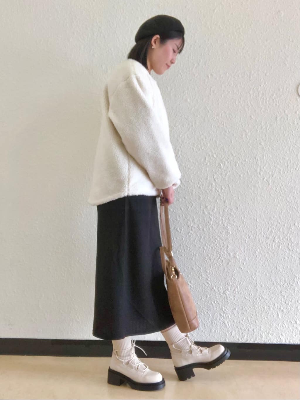 Tsuruさんの「SHOO･LA･RUE｜◆サーモベレー帽」を使ったコーディネート