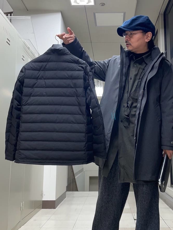 MAKOTO AIさんの「TAKEO KIKUCHI｜【3WAY】ハウンズトゥース ダウンライナー コート」を使ったコーディネート