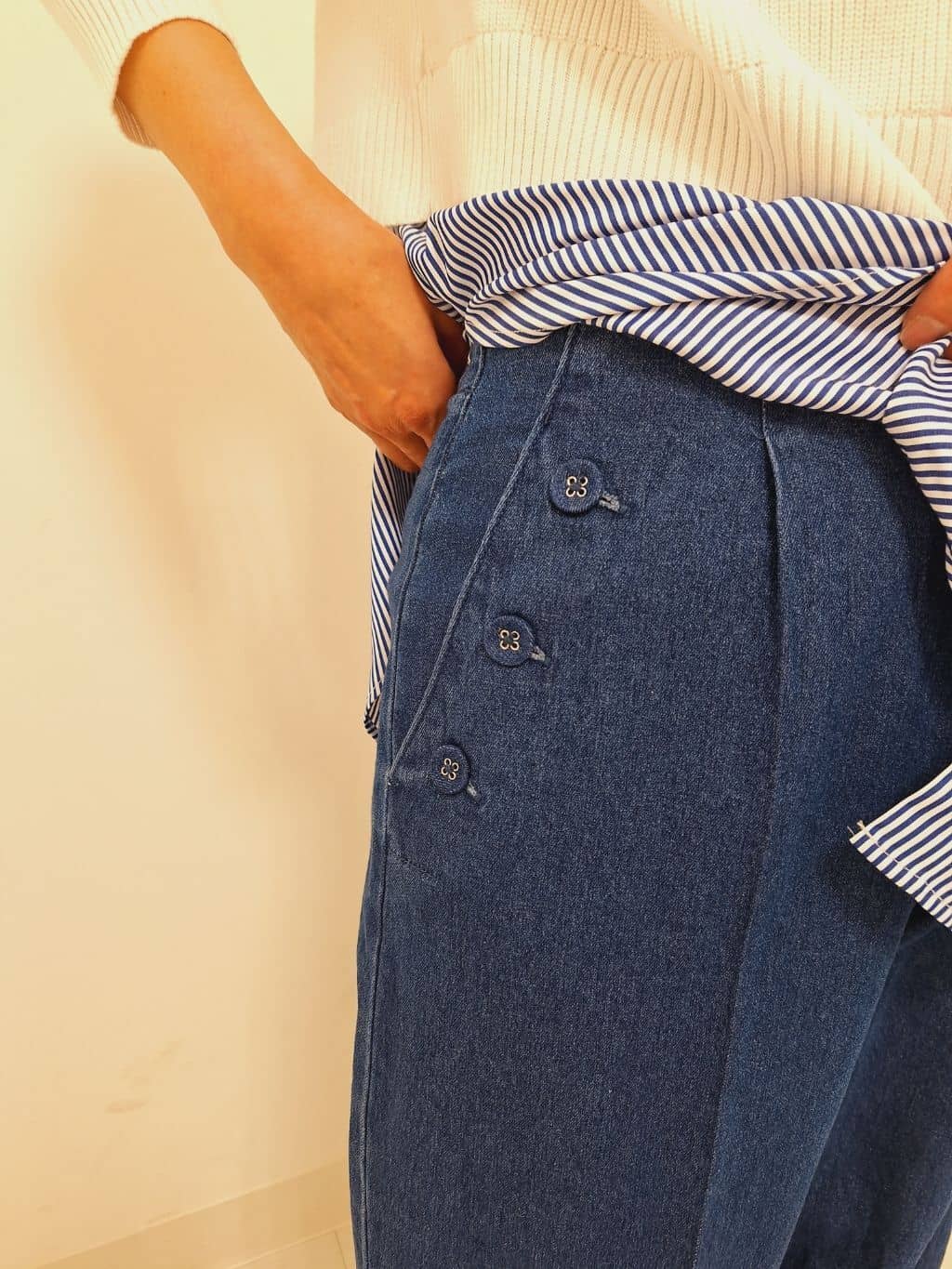 Yamadaさんの「Dessin｜◆【洗える】シャツレイヤード風ニット」を使ったコーディネート