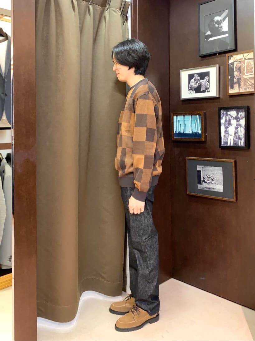 コバヤシさんの「TAKEO KIKUCHI｜【モンスターストレッチ】日本製 ワンウォッシュ デニムパンツ」を使ったコーディネート