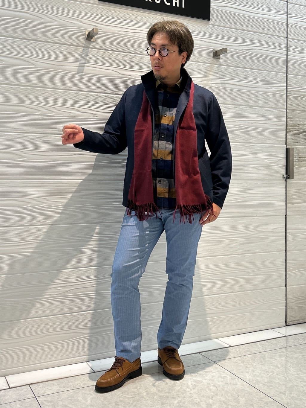すーさんの「TAKEO KIKUCHI｜【DOWN FABRIC】ダウンファブリック スタンドカラーブルゾン」を使ったコーディネート