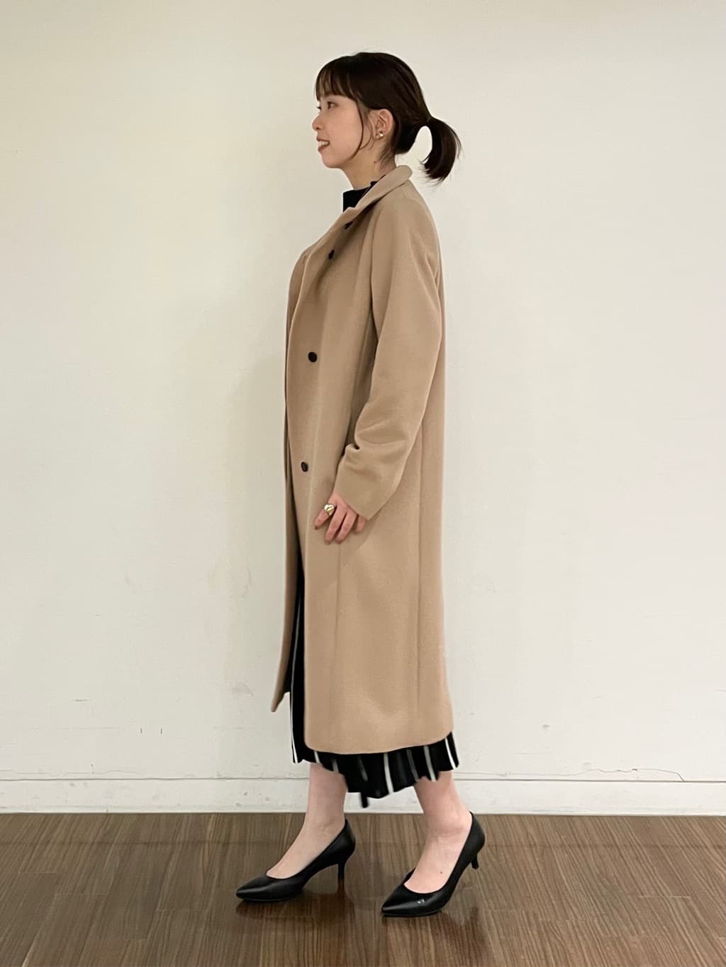 ねねさんの「INDIVI｜◆【合皮／フォーマル】ショルダー付きスクエアバッグ」を使ったコーディネート