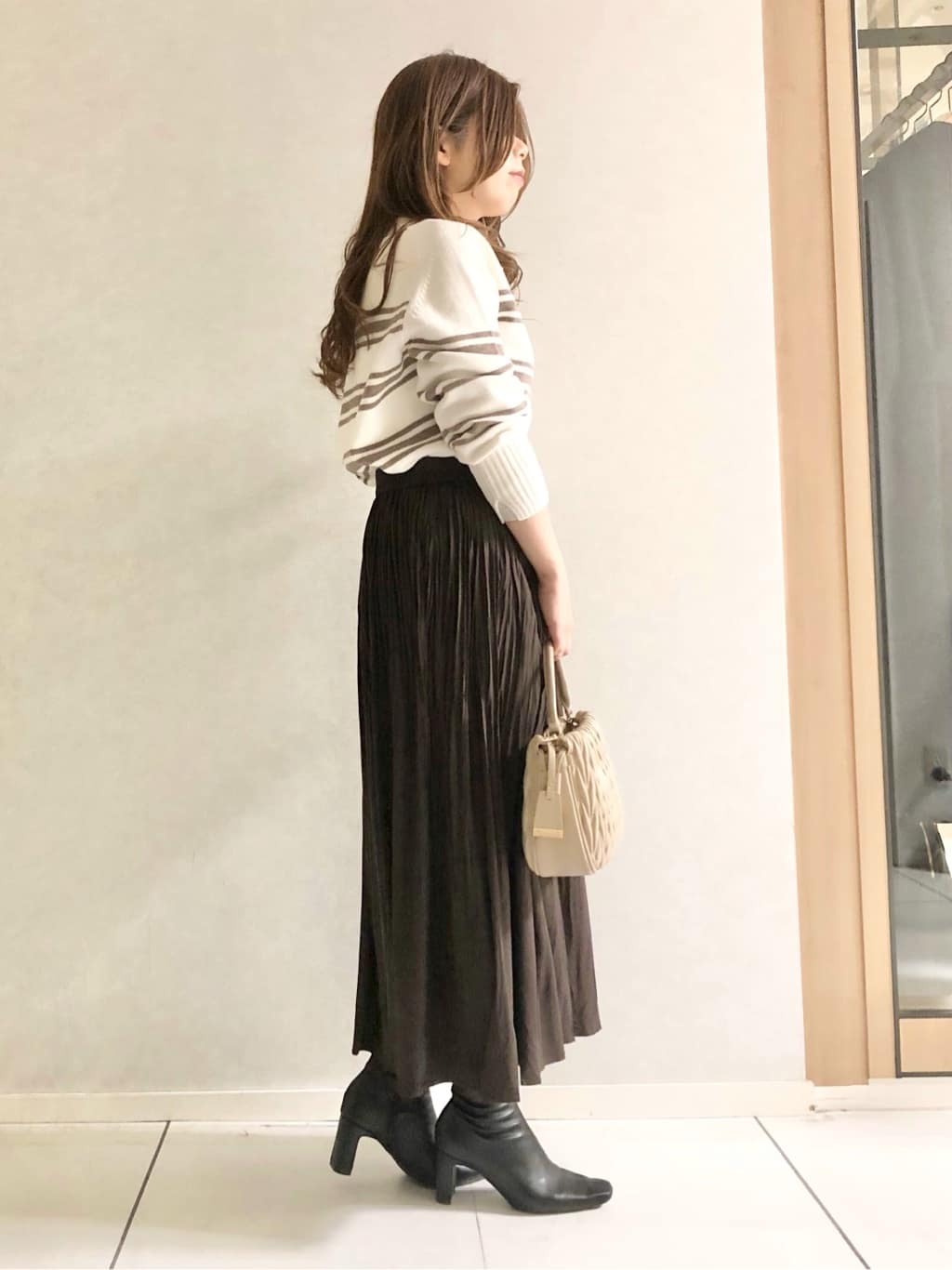 sayuさんの「UNTITLED｜◆【洗える/体型カバー】コットンウールプルオーバーニット」を使ったコーディネート