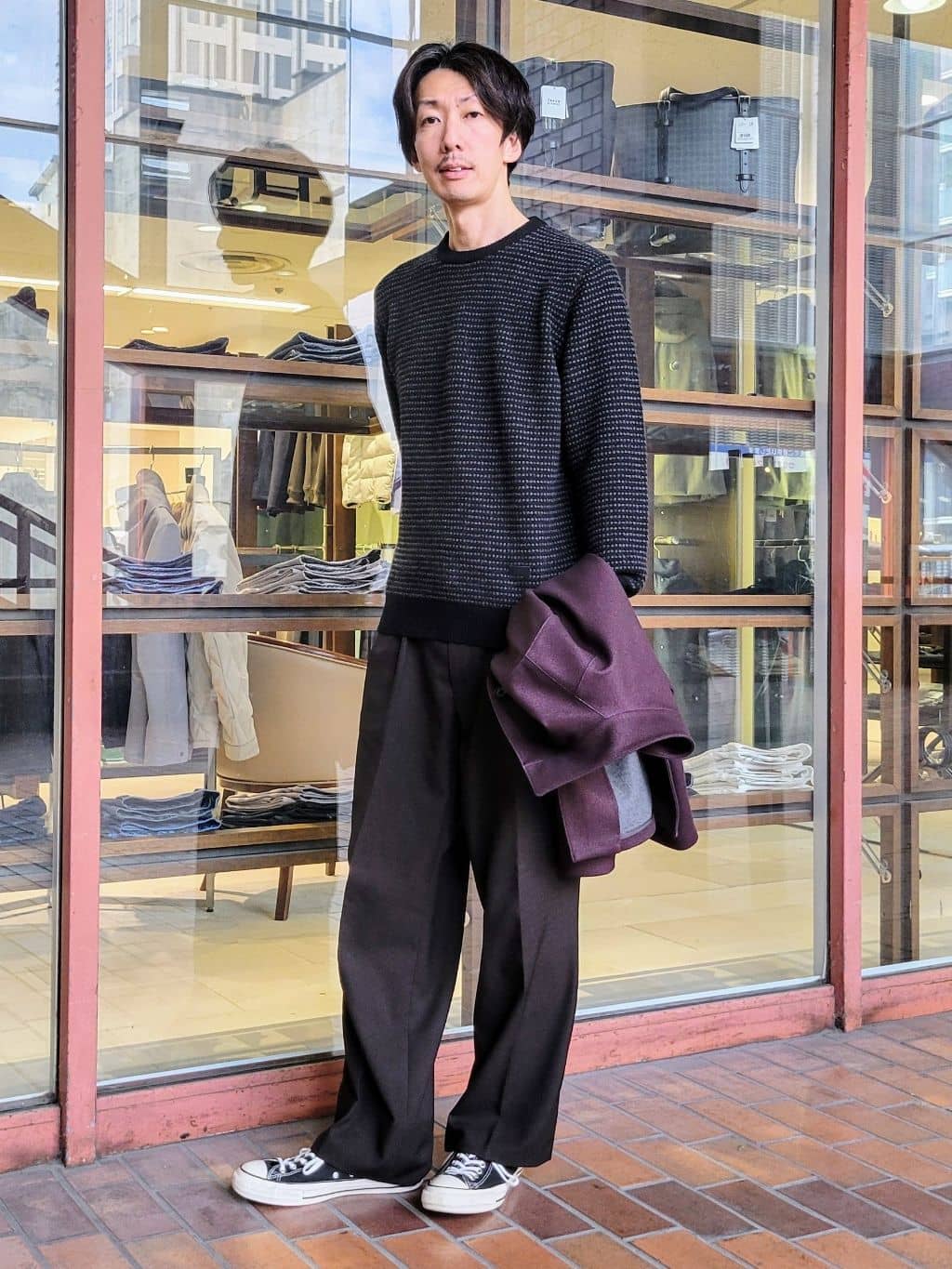 piroyaさんの「TAKEO KIKUCHI｜【DOWN FABRIC】ダウンファブリック スタンドカラーブルゾン」を使ったコーディネート