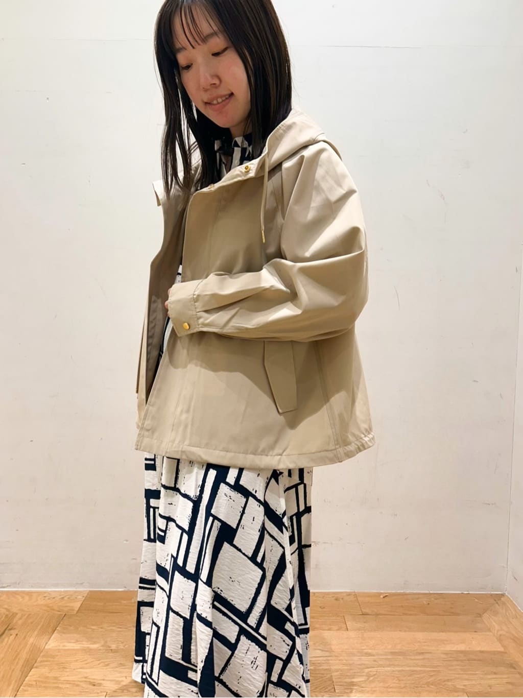 kurumiさんの「OPAQUE.CLIP｜◆《SS-LLsize》撥水フードブルゾン【洗濯機洗い可／花粉対応】」を使ったコーディネート