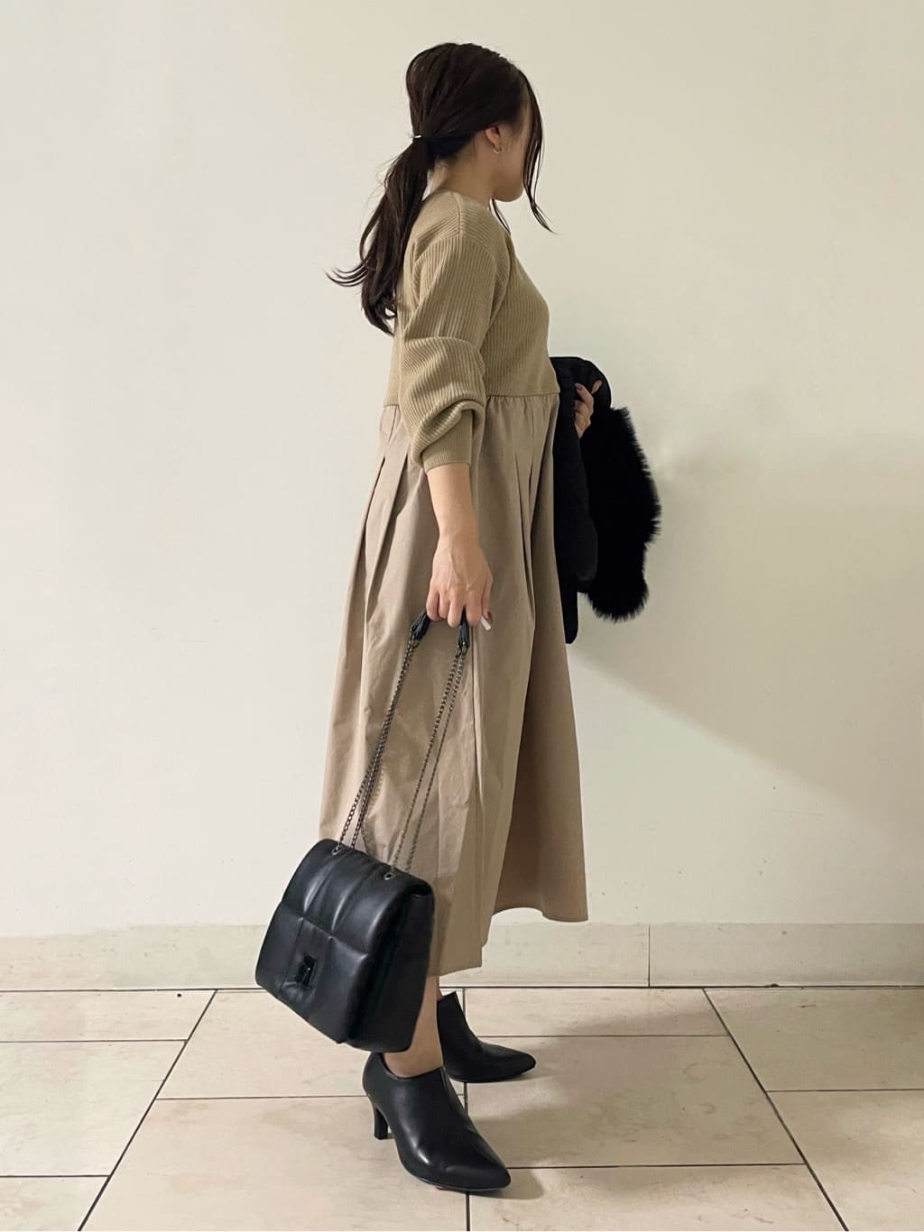 kahoさんの「INDIVI｜【セレモニーにおすすめ！】パール調トップネックレス」を使ったコーディネート