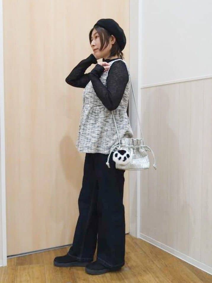 たぐちゃんさんの「SHOO･LA･RUE｜◆プリーツ巾着ショルダーバッグ」を使ったコーディネート