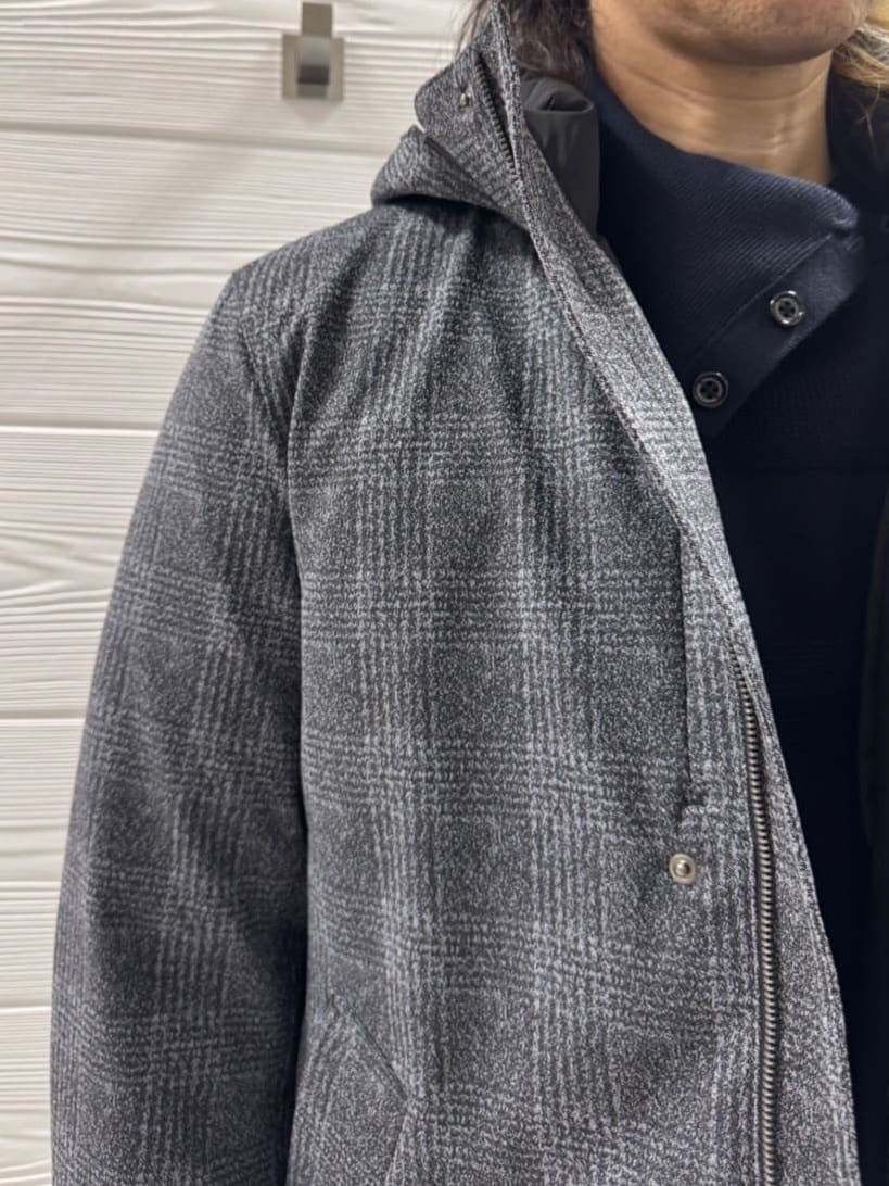 井出恭輔さんの「TAKEO KIKUCHI｜【3WAY】ジャカード グレンチェック ダウンライナー ブルゾン」を使ったコーディネート