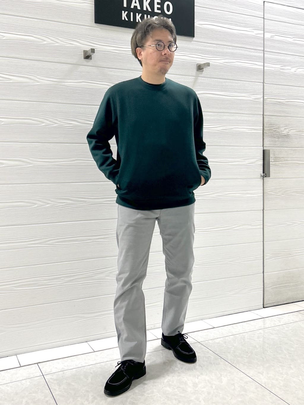 すーさんの「TAKEO KIKUCHI｜【Made in JAPAN】播州織 ストレッチ パンツ」を使ったコーディネート