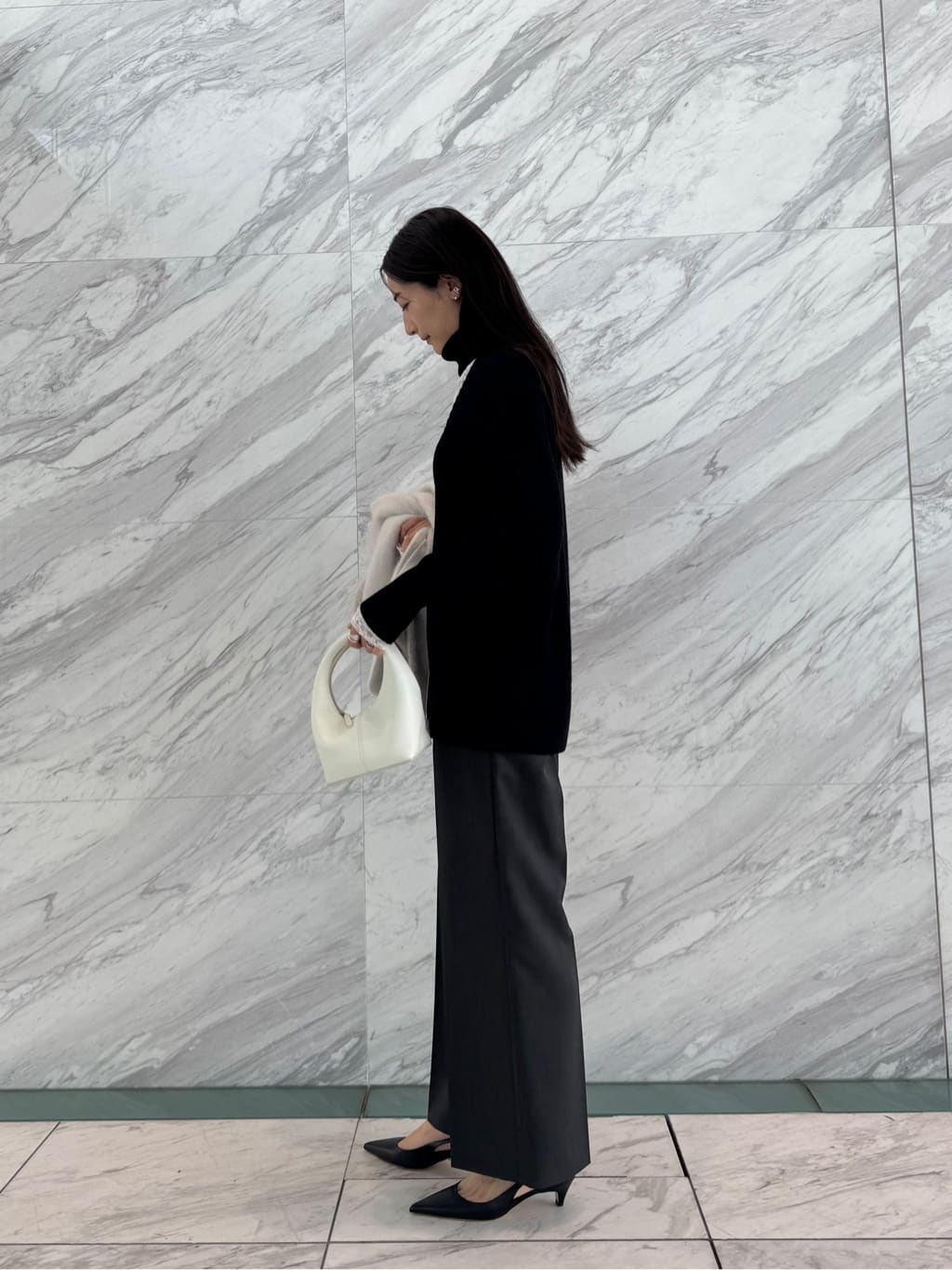 uchi__yamaさんの「CODE A｜shaggy jacket coat」を使ったコーディネート
