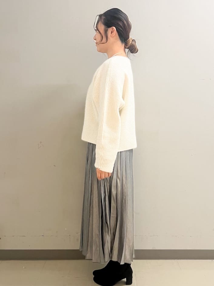 なかさんの「OPAQUE.CLIP｜◆フェイクパール&times;ビジュー2連ネックレス」を使ったコーディネート