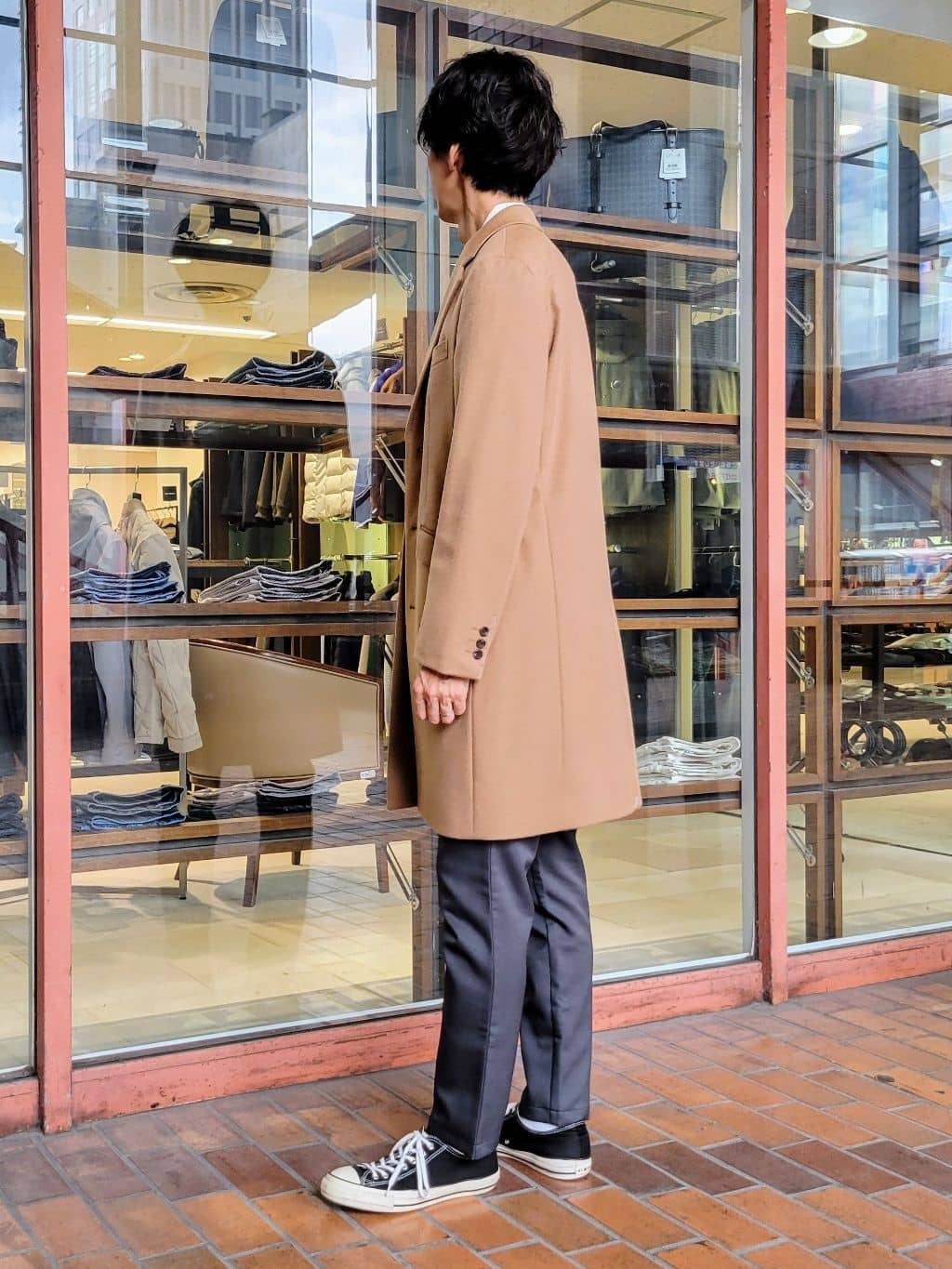 piroyaさんの「TAKEO KIKUCHI｜ウールカシミヤブレンド チェスターコート」を使ったコーディネート