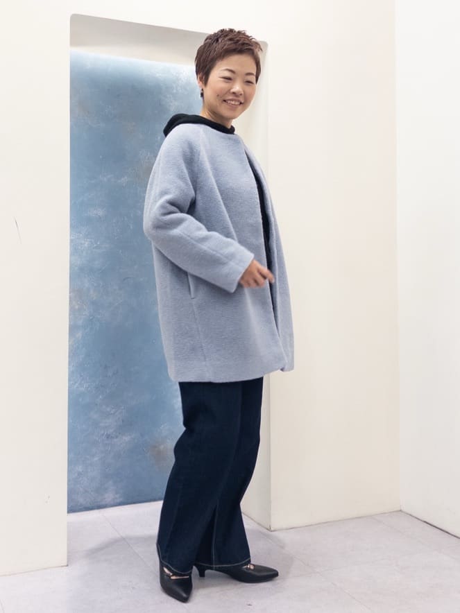 シュウコさんの「grove｜【Lee&times;grove別注】STRAIGHT DENIM PANTS」を使ったコーディネート