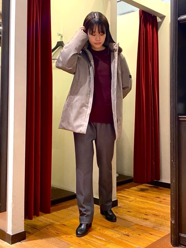 かわぴーさんの「TAKEO KIKUCHI｜【DOWN FABRIC】ダウンファブリック ドレスパンツ / セットアップ対応」を使ったコーディネート