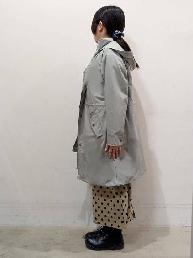 たぼく。さんの「SHOO･LA･RUE｜◆【撥水/防花粉/S-LL】ライナー付き ミリタリーフーデッドコート」を使ったコーディネート